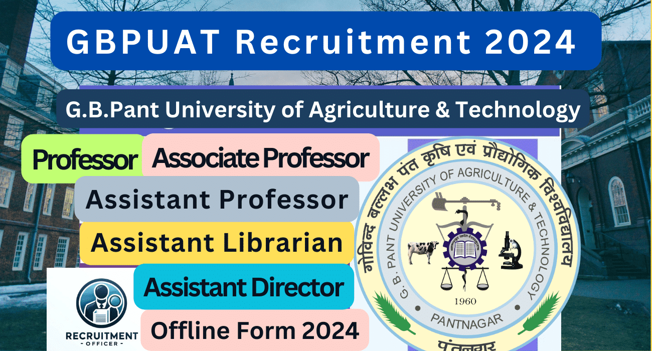 Gbpuat Recruitment Apply For Vacancies