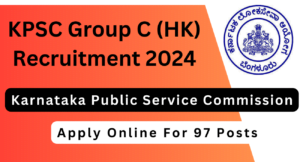 Official banner for KPSC Group C (HK) Recruitment 2024 showcasing various job roles