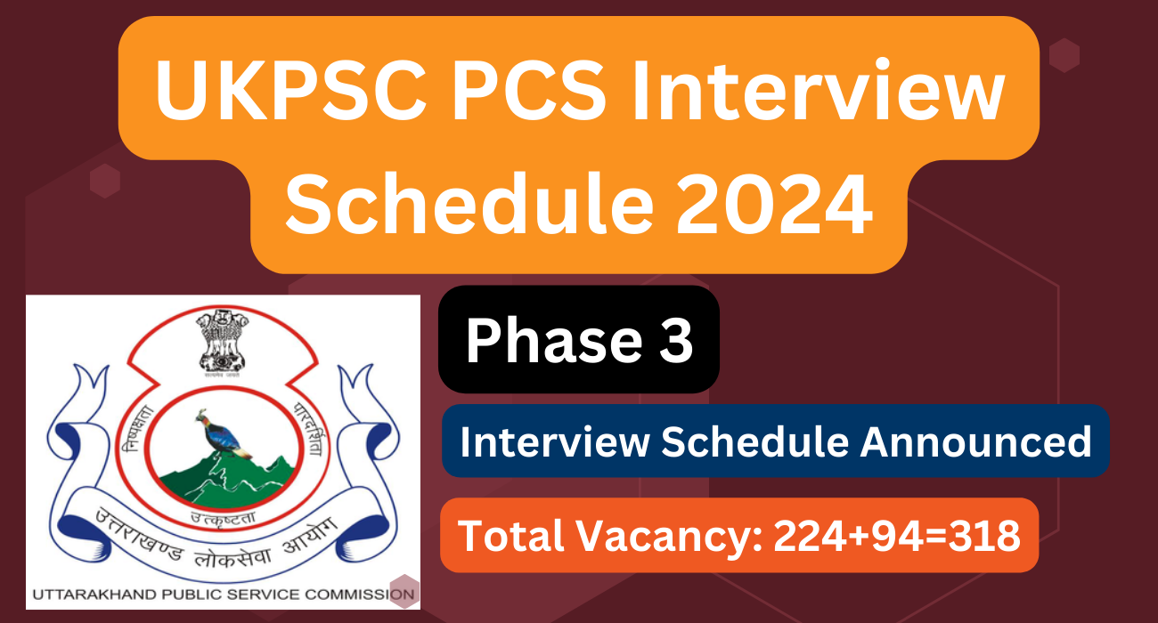  UKPSC PCS 2021 Phase 3 Interview Schedule announcemen