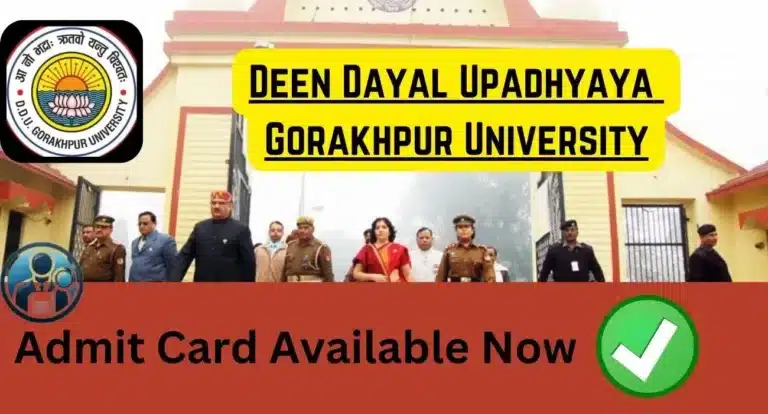 DDU University admit card