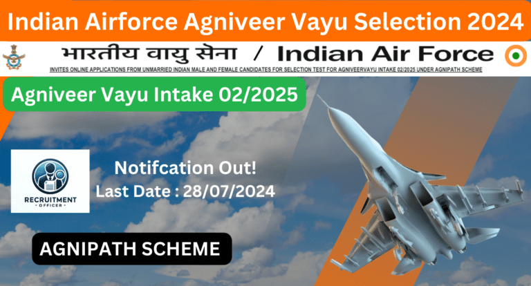 Indian Air Force Agniveer Vayu Recruitment Notification 2024