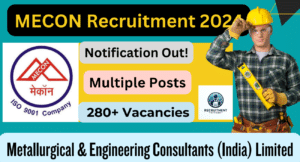 MECON Recruitment Notification 2024