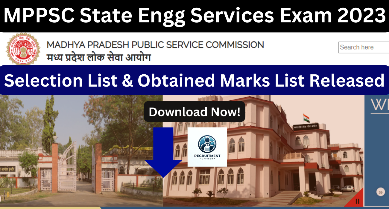 MPPSC State Engg Services Result 2024