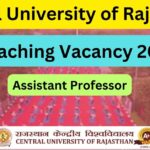 Central University of Rajasthan Teaching Recruitment