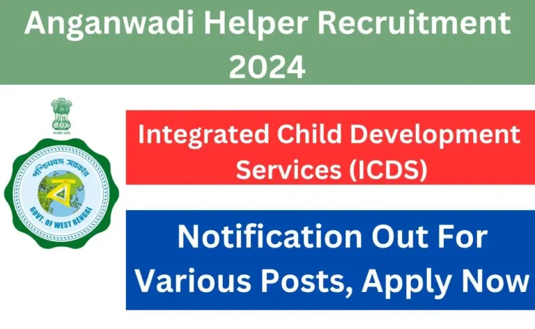 CDPO Office Asansol Anganwadi Helper Recruitment 2024