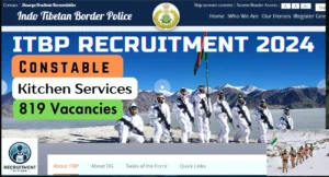 ITBP Constable (Kitchen Services) Recruitment 2024 for 819 Posts