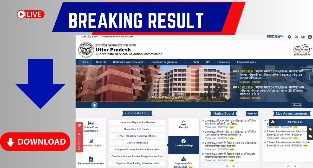 UPSSSC VPO, VDO & Social Welfare Supervisor Result 2023 - Supplementary Result Released 1 UPSSSC VPO, VDO & Social Welfare Supervisor Result 2023
