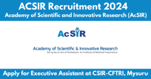 ACSIR Recruitment 2024