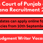 High Court of Punjab and Haryana Recruitment 2024