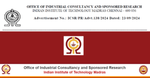 IIT Madras Research Assistant Recruitment 2024