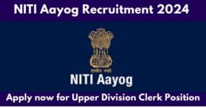 NITI Aayog Recruitment 2024