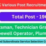 UKSSSC Various Post Recruitment 2024