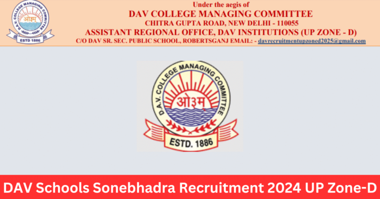 DAV Institutions Staff Recruitment 2024