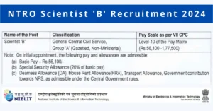 NTRO Scientist 'B' Recruitment 2024 - Apply Online for 75 Vacancies.