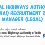 National Highways Authority of India (NHAI) Recruitment 2024 for Manager (Legal)