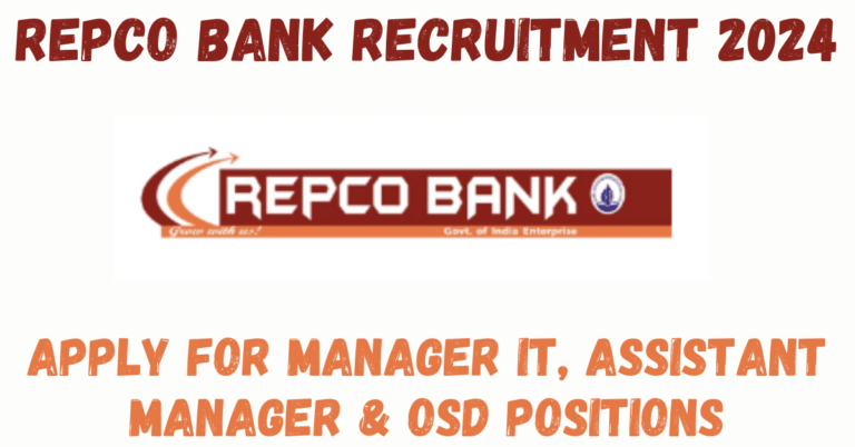 REPCO Bank Recruitment 2024