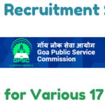 Goa Public Service Commission (GPSC) Recruitment 2024