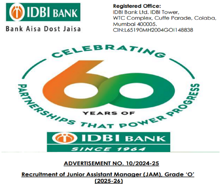 IDBI Bank Recruitment 2025-26