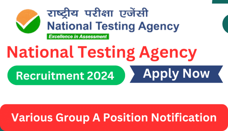 National Testing Agency (NTA) Recruitment 2024