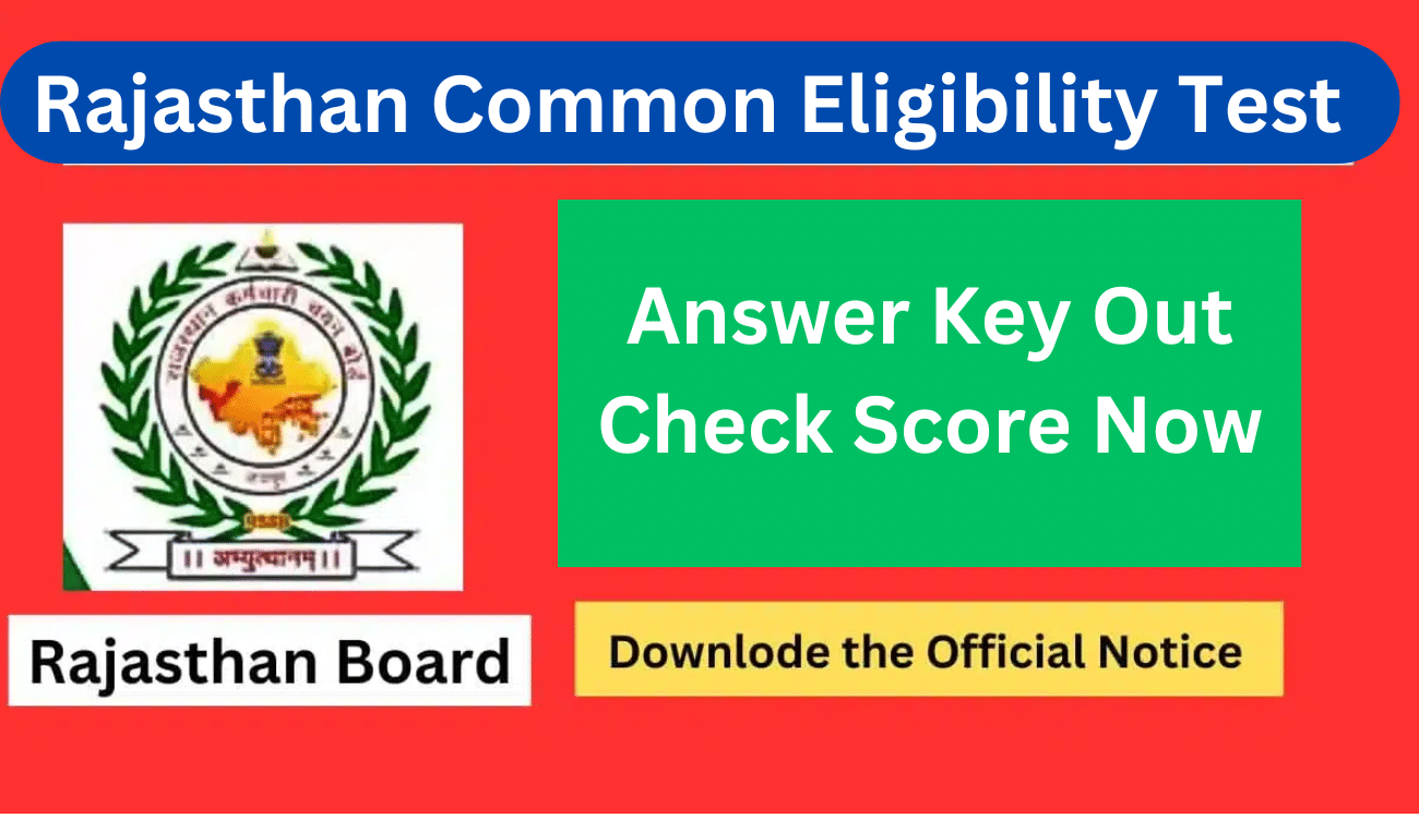 Rajasthan CET Answer Key 2024 Graduate Level Exam