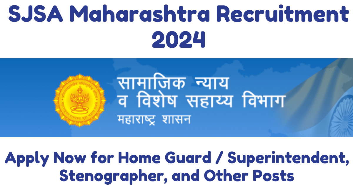 SJSA Maharashtra Recruitment 2024
