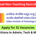 IIT Hyderabad Non-Teaching Recruitment 2024 – 31 Vacancies Open for Application