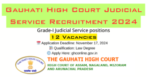 Gauhati High Court Judicial Service Recruitment 2024