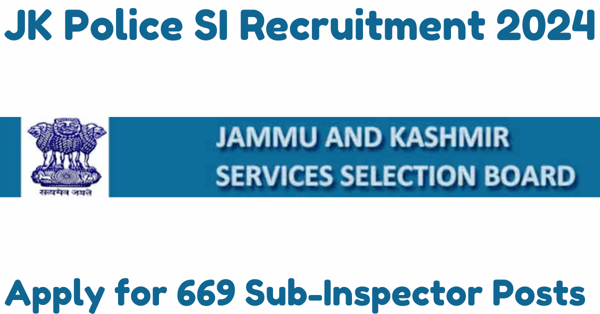 JK Police SI Recruitment 2024