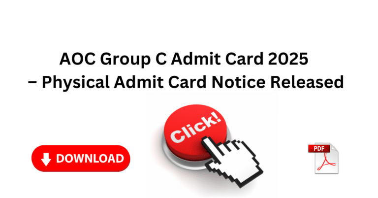 AOC Group C Admit Card 2025