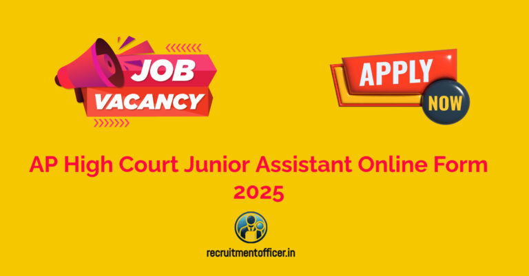 AP High Court Junior Assistant Online Form 2025