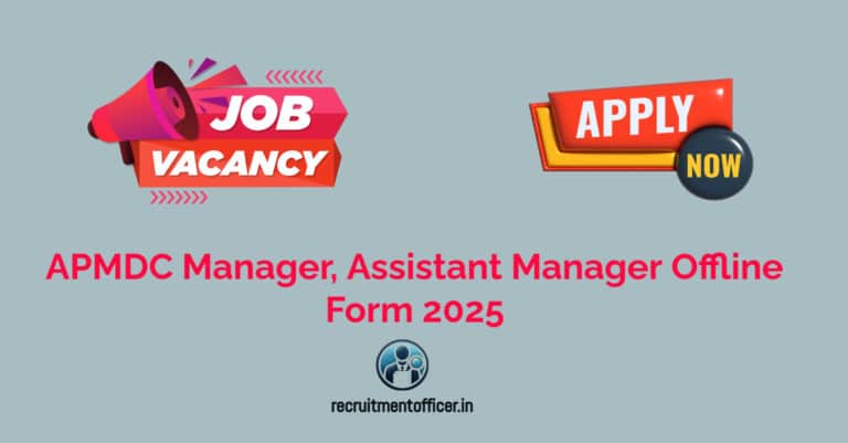 APMDC Manager and Assistant Manager Offline Form 2025