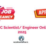 ISRO NRSC Scientist Engineer Online Form 2025