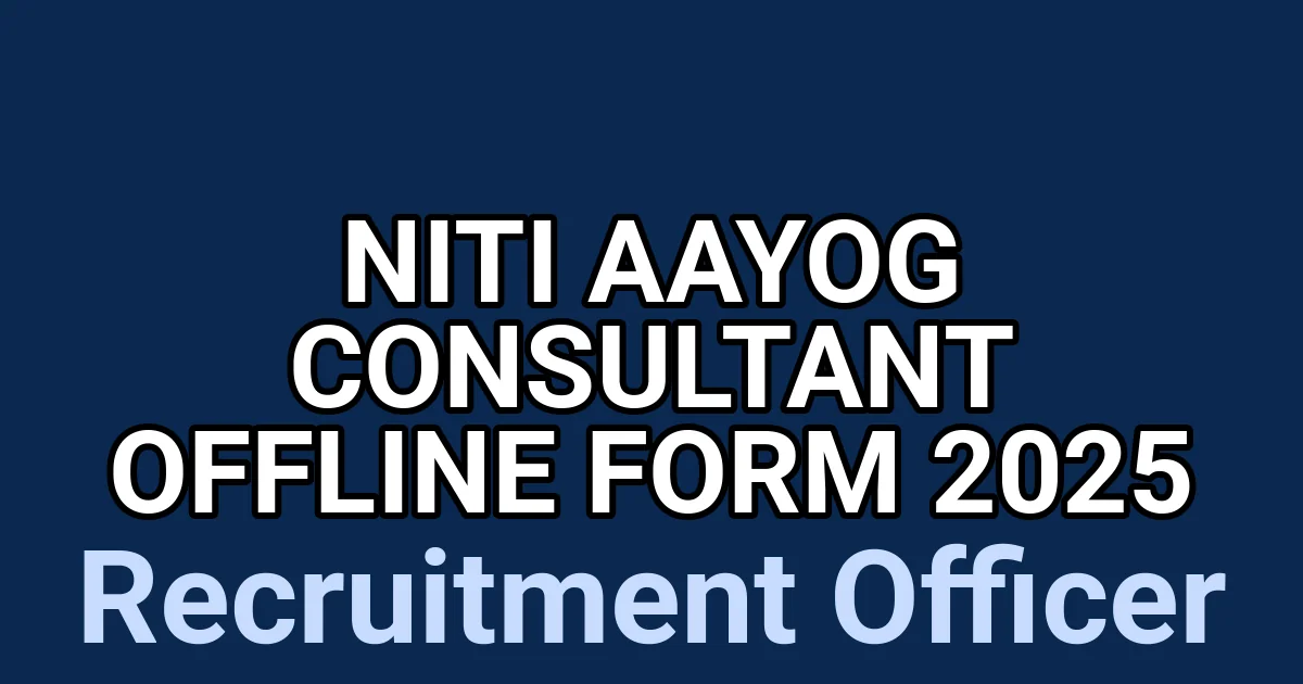 NITI Aayog Consultant Offline Form 2025 1