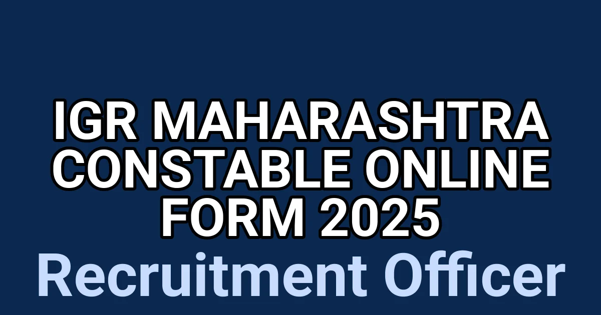 IGR Maharashtra Constable Online Form 2025 1 tmpd7fo27jz