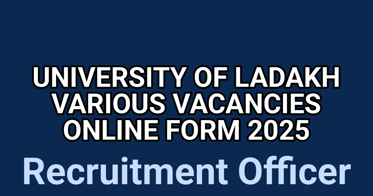 University of Ladakh Various Vacancies Online Form 2025 1 tmpgy4zaps3