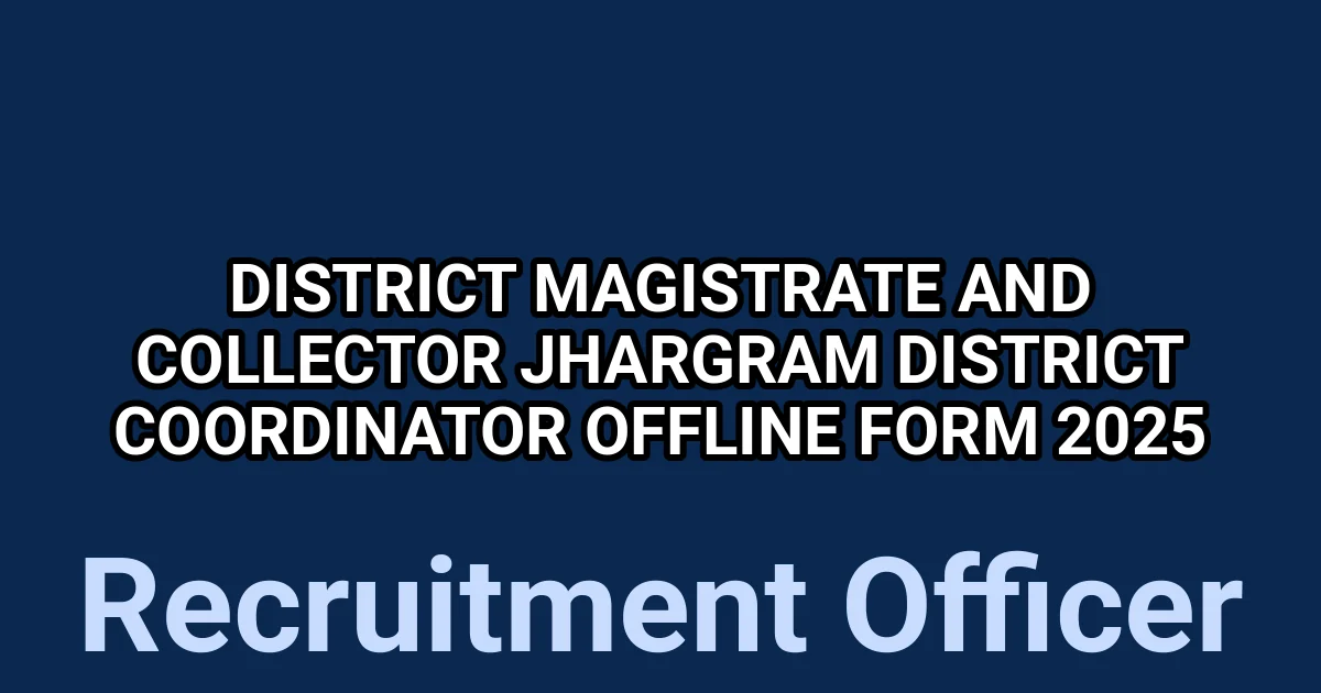 District Magistrate and Collector Jhargram District Coordinator Offline Form 2025 1 tmpnpur5lvz