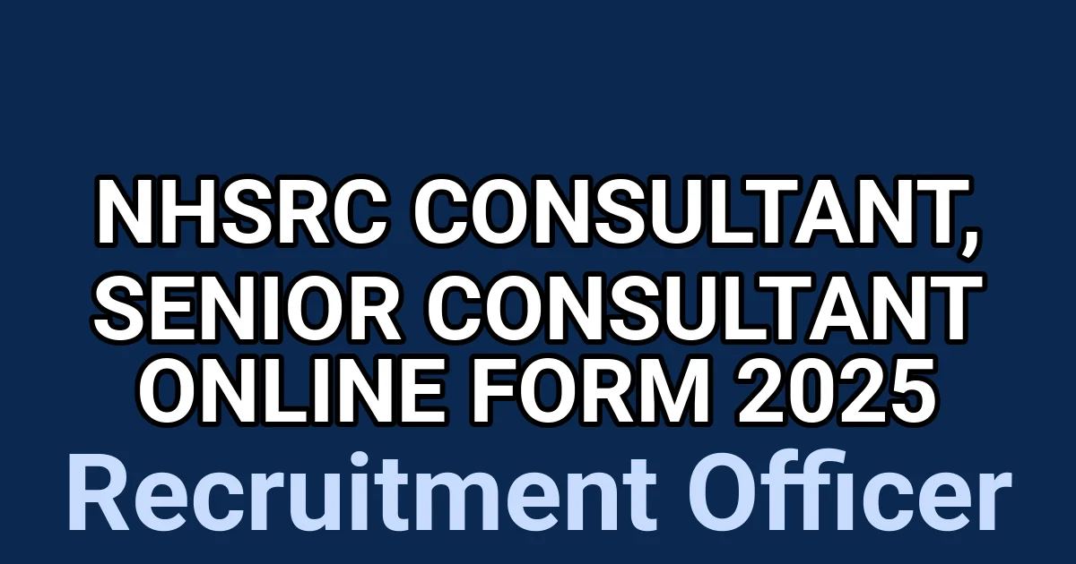 NHSRC Consultant, Senior Consultant Online Form 2025 1 tmppk5g15ca