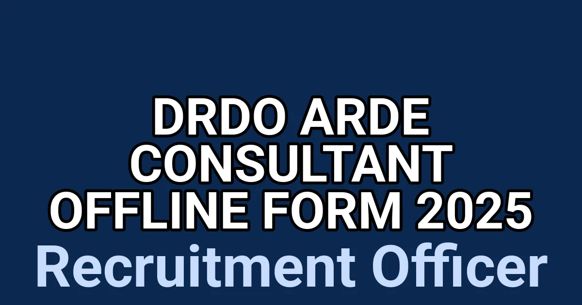 DRDO ARDE Consultant Offline Form 2025 1 tmpddkheu0l