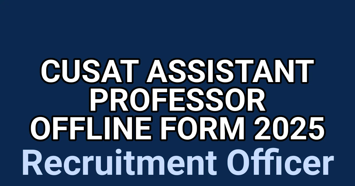 CUSAT Assistant Professor Offline Form 2025 1 tmpg1i02jwl