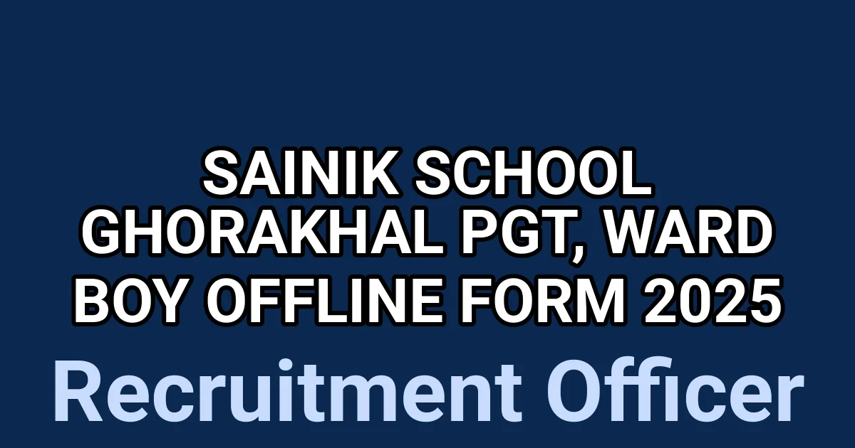 Sainik School Ghorakhal PGT, Ward Boy Offline Form 2025 1 tmphi5v ils