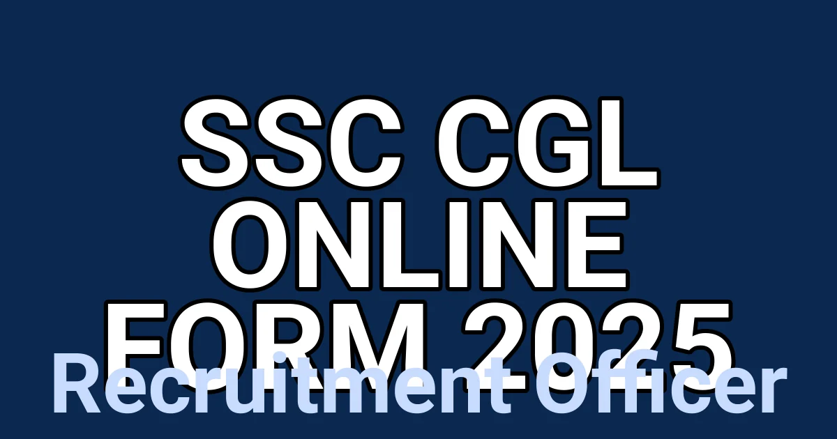 SSC CGL Online Form 2025 1