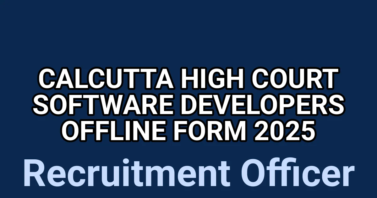 Calcutta High Court Software Developers Offline Form 2025 1 tmpq 0qt4pg