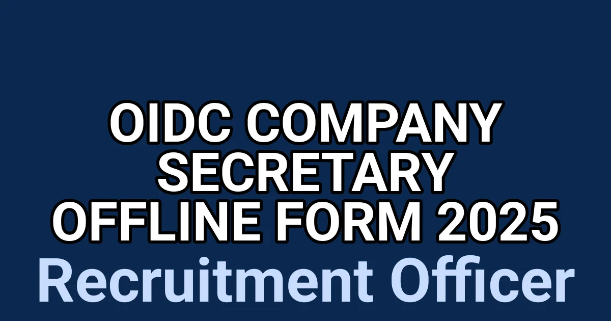OIDC Company Secretary Offline Form 2025 1