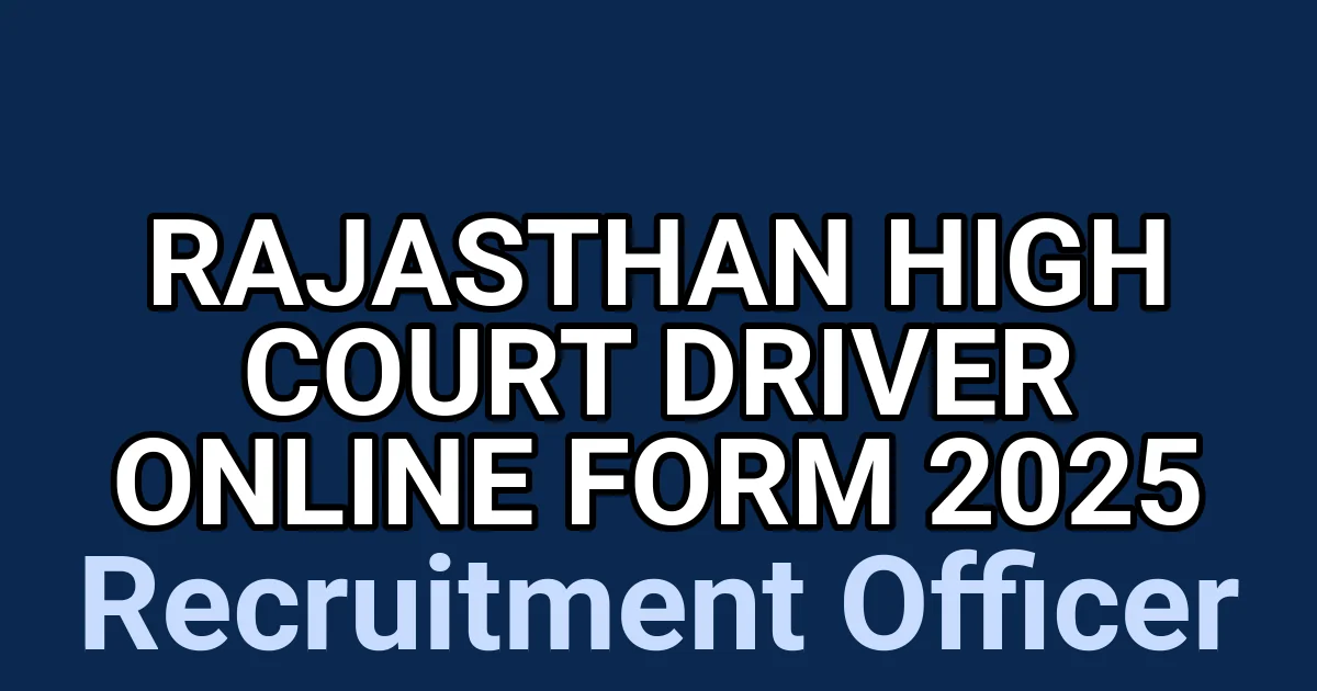 Rajasthan High Court Driver Online Form 2025 1 tmpt1n8q3cd