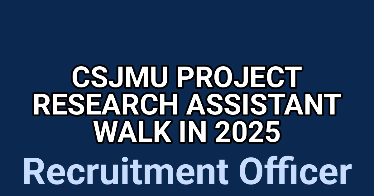 CSJMU Project Research Assistant Walk in 2025
