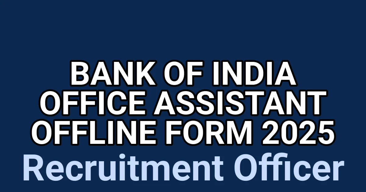 Bank of India Office Assistant Offline Form 2025 1 tmpf4ywj1fd