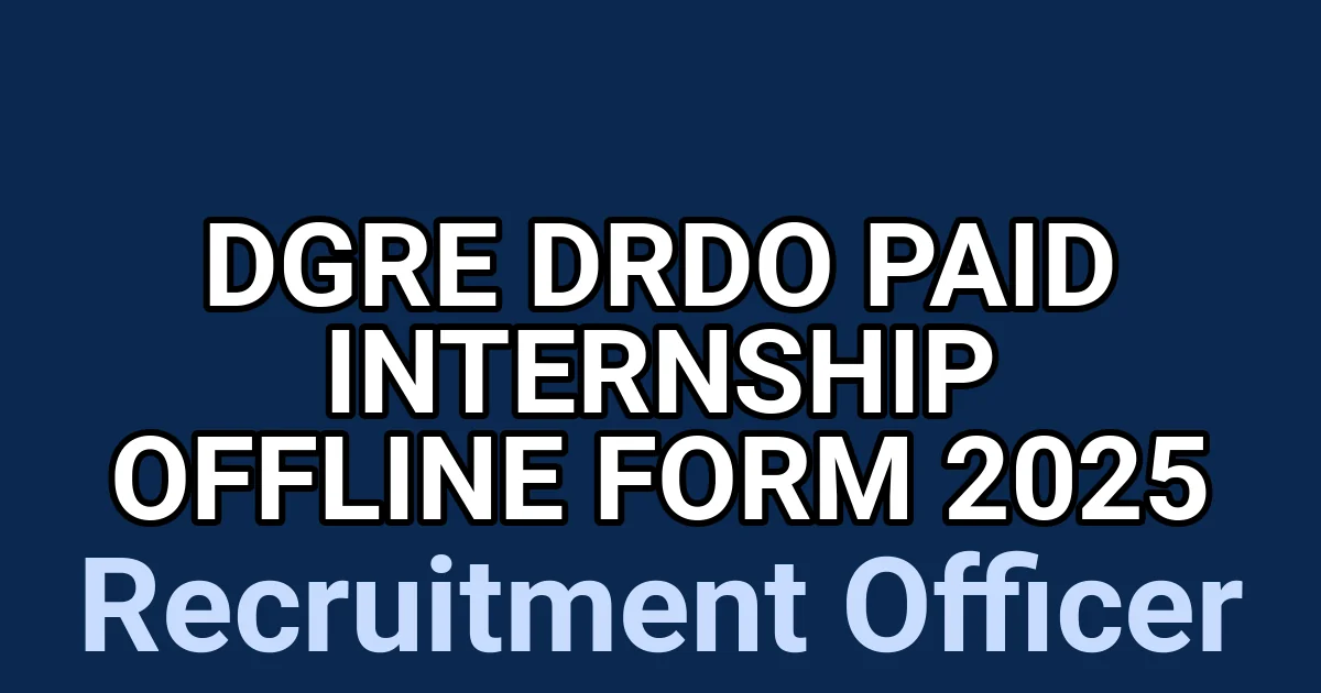 DGRE DRDO Paid Internship Offline Form 2025 1 tmppz m490