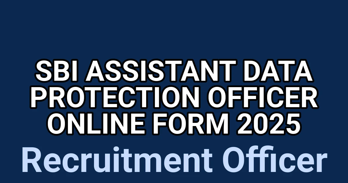 SBI Assistant Data Protection Officer Online Form 2025 1 tmp78zgv vr