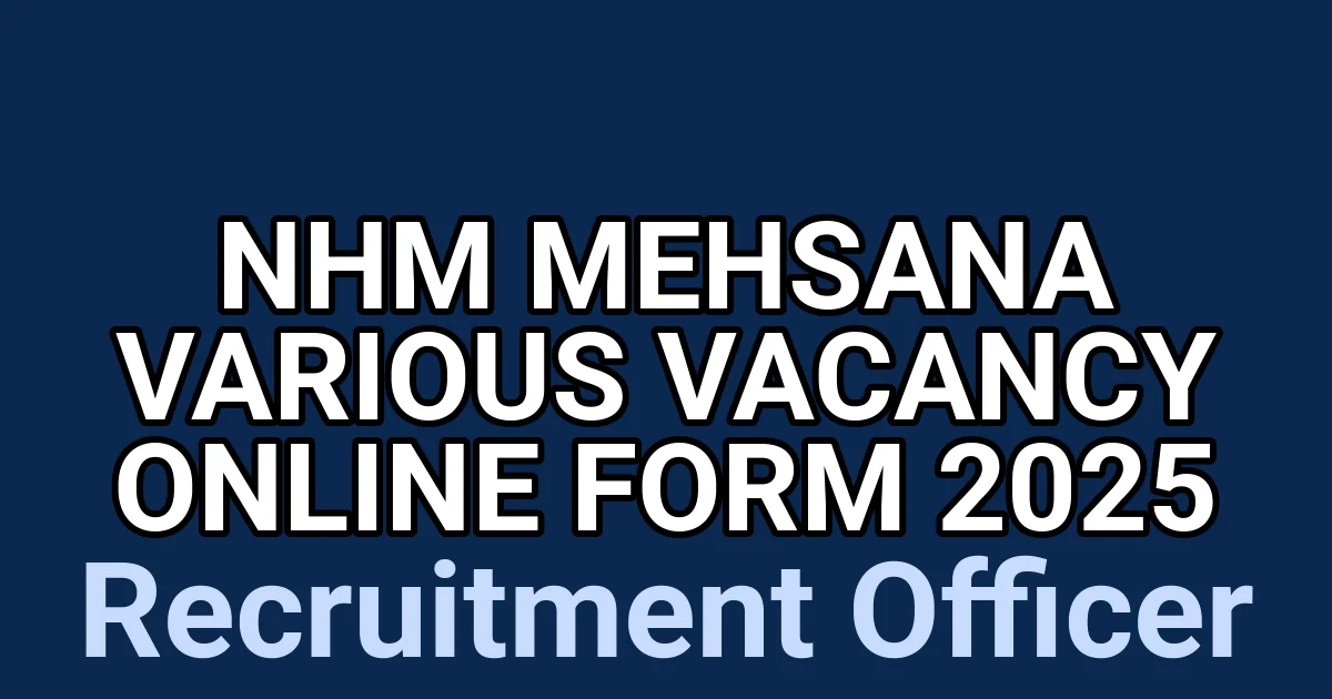 NHM Mehsana Various Vacancy Online Form 2025 1 tmp7cdg vcl