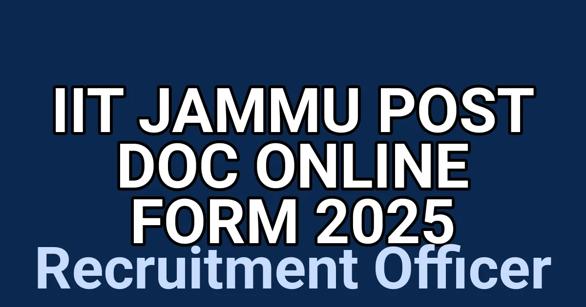 IIT Jammu Post Doc Online Form 2025 1 tmpbj yew e
